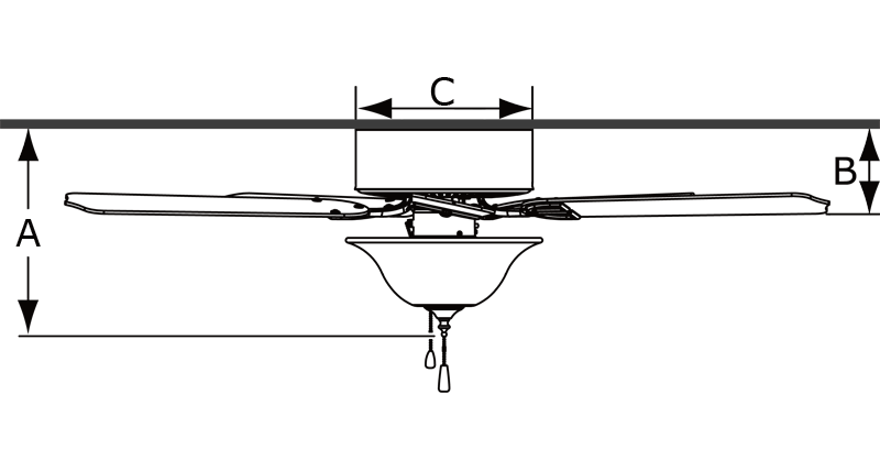 Mennyezeti ventilátor Westinghouse design Mennyezeti